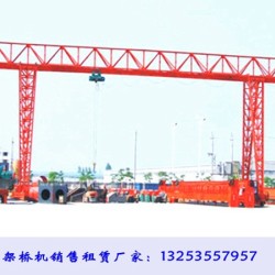 钢结构厂房10吨单梁龙门吊轻量化省空间方案